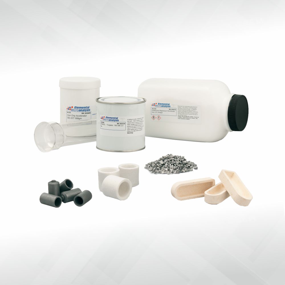 Accessories and consumables used with CHNS/O Analysis